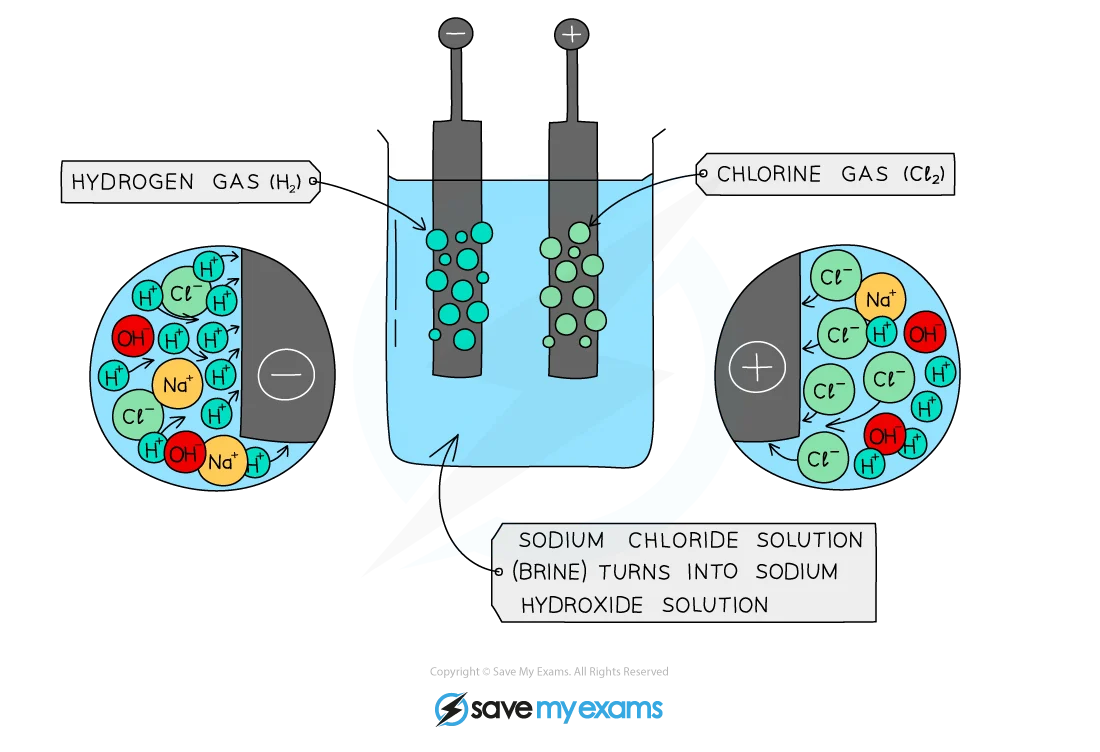 NaCl Electrolysis diagram